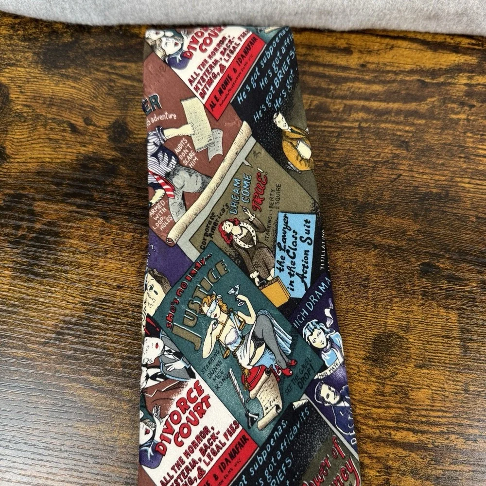 Nichole Miller 1995 Divorced Made‎ in Korea Hand Sewn Silk Men's Tie